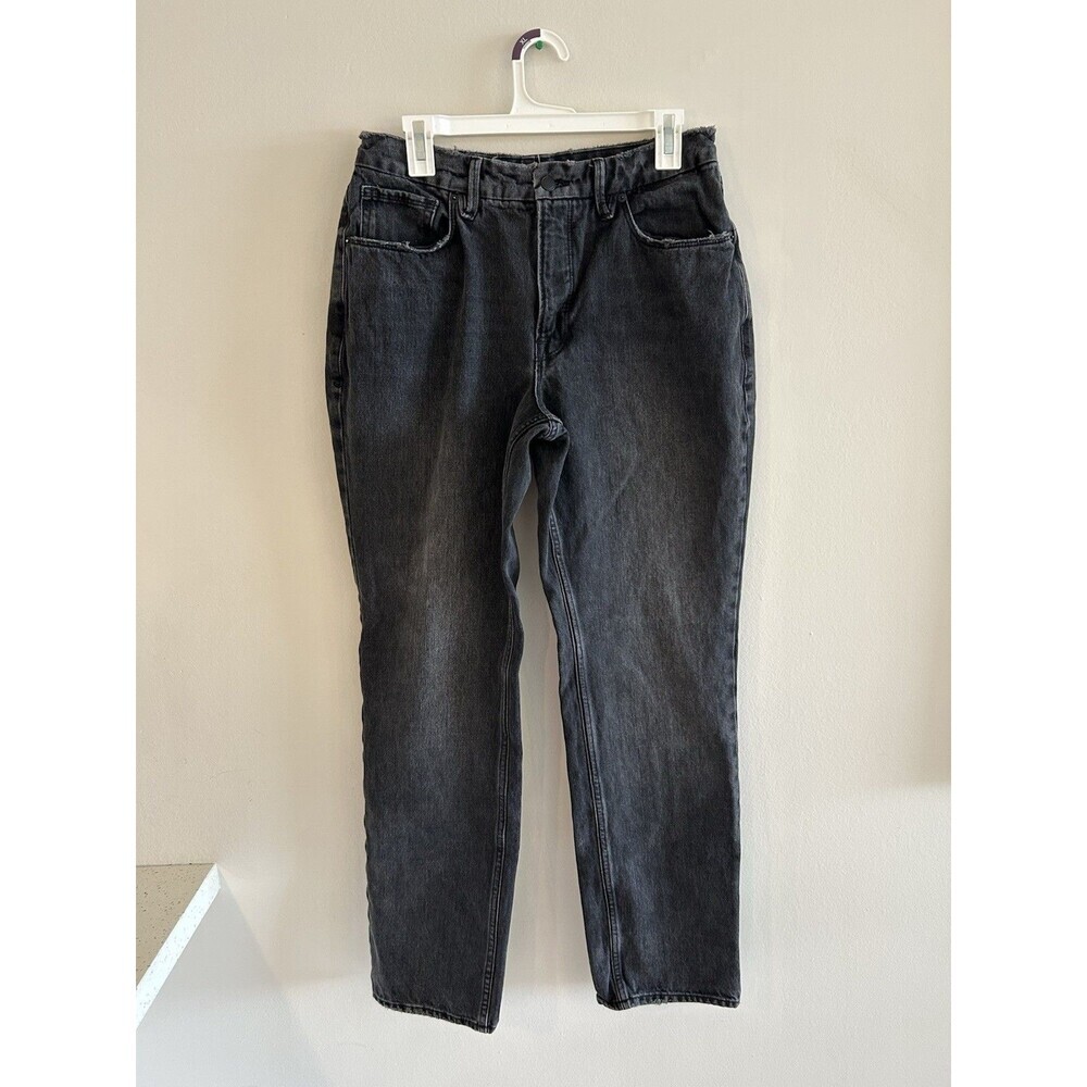 Good American Woman’s Black Wash High Rise Denim Jeans Size 10/30